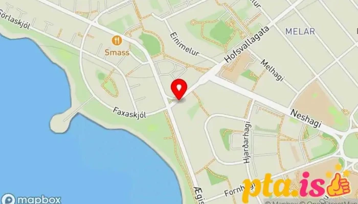 kort yfir Ægisíða Bus stop í Reykjavík
