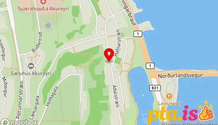 kort yfir Aflið - Samtök gegn kynferðis- & heimilisofbeldi Samtök sem ekki eru rekin í hagnaðarskyni í Akureyri