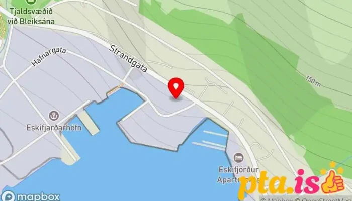 Ahaldahus   Thjonustumidstod Kort - Eskifjorður