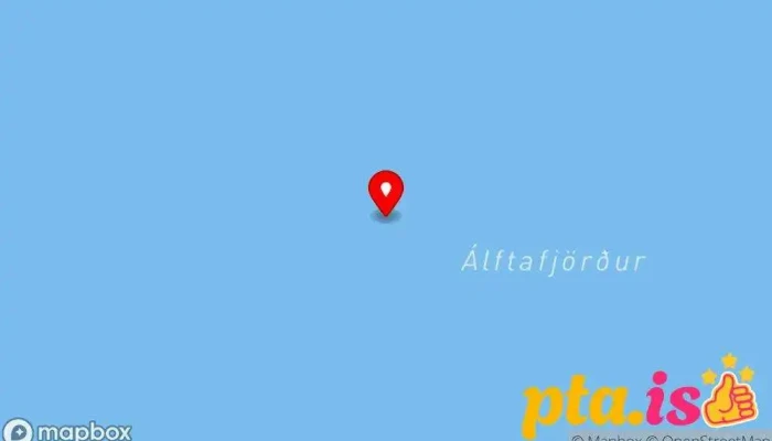 kort yfir Álftafjörður Inlet í 
