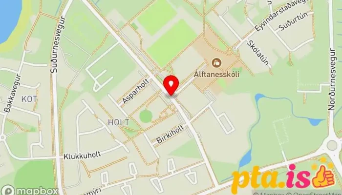 kort yfir Álftanes  í Álftanes