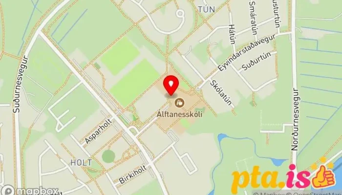 kort yfir Álftanesskóli Grunnskóli í Álftanes