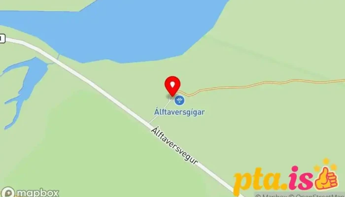 kort yfir Álftaversgígar View point Lautarferðasvæði í Þykkvabæjarklaustur