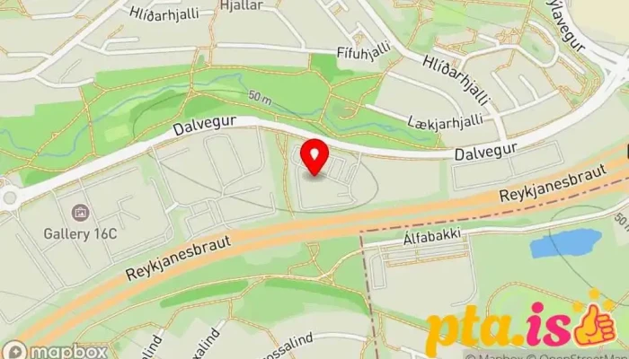 kort yfir Almenni lífeyrissjóðurinn  í Kópavogur