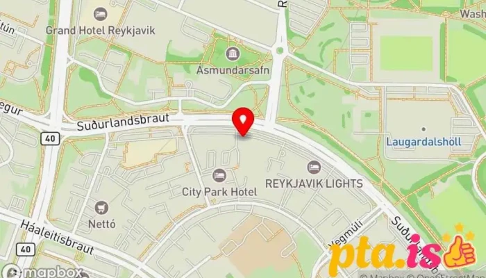 kort yfir Apparatus Hugbúnaðarfyrirtæki í Reykjavík