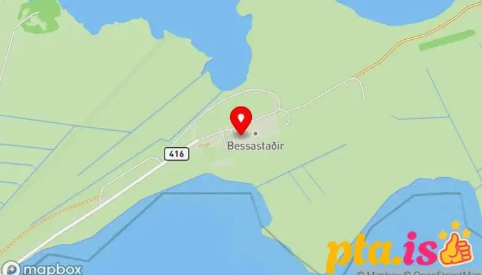 kort yfir Bessastaðir Opinber ríkisskrifstofa í Álftanes