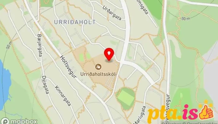 kort yfir Bókasafn Garðabæjar Urriðaholtssafn Bókasafn í Garðabær