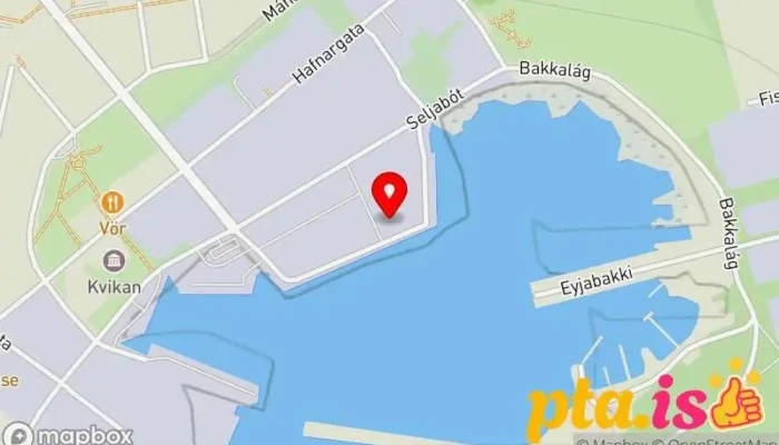 kort yfir Bryggjan Grindavík Veitingastaður í Grindavík