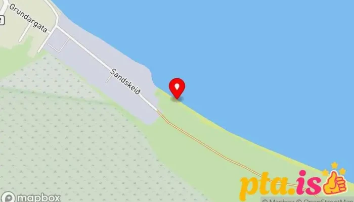 kort yfir Dalvik Beach Almenningsgarður í Dalvík