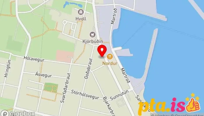 kort yfir Dalvík Hostel Gististaður, Gistiheimili í Dalvík