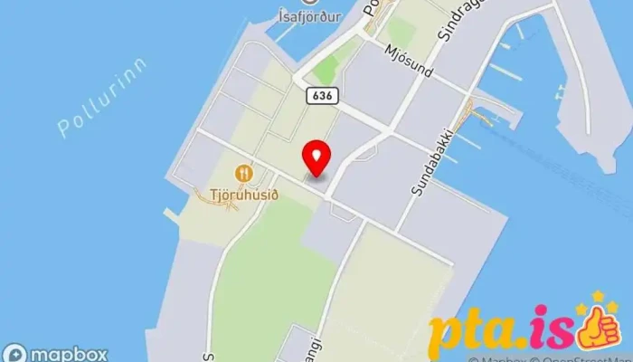 kort yfir Dokkan Brugghús Brugghús, Veitingastaður í Ísafjörður