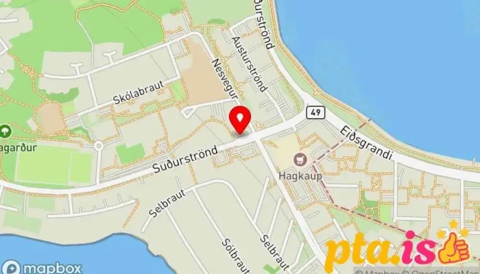 kort yfir Eiðistorg  í Seltjarnarnes