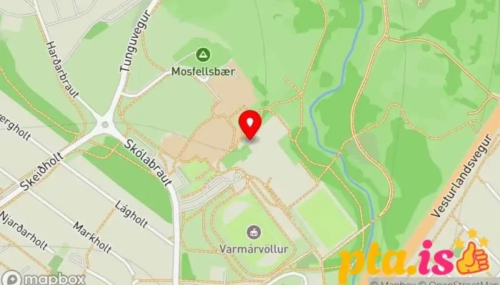 kort yfir Elding, líkmasrækt Líkamsræktarstöð í Mosfellsbær