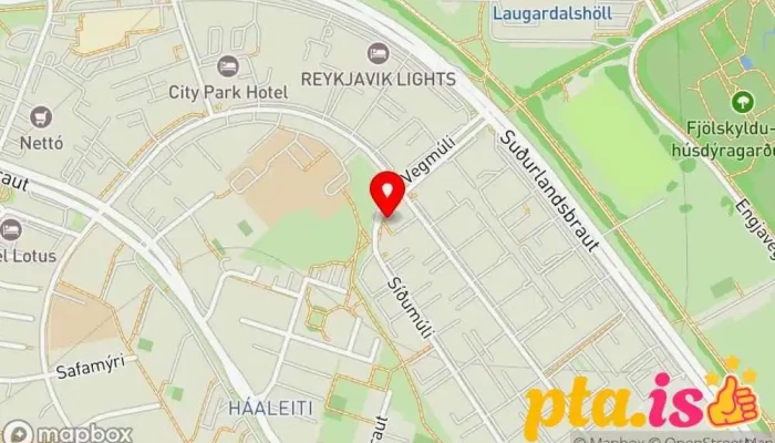 kort yfir Félag fasteignasala  í Reykjavík
