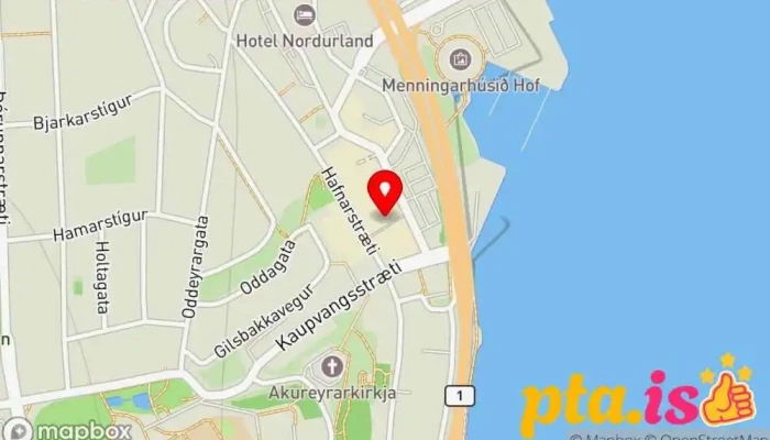 kort yfir Félag verslunar- & skrifstofufólks Stéttarfélag í Akureyri
