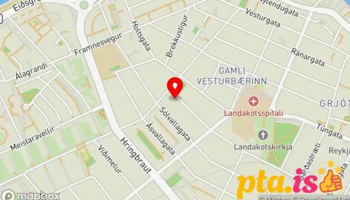 kort yfir Flankastaðir Sögulegt kennileiti í Reykjavík