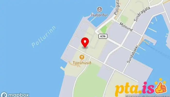kort yfir Fræðslumiðstöð Vestfjarða Fræðslumiðstöð í Ísafjörður