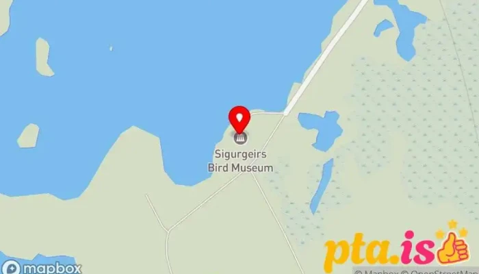 kort yfir Fuglasafn Sigurgeirs Safn, Ferðamannastaður í Reykjahlíð