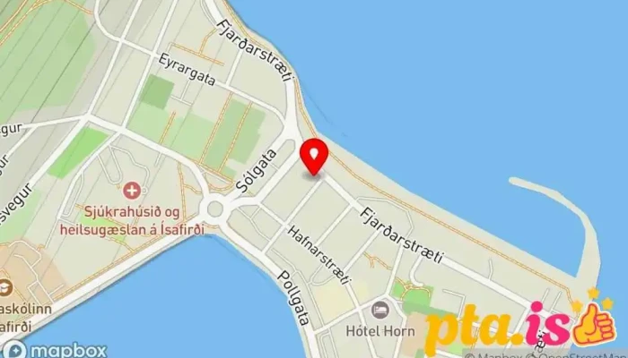 kort yfir Gamla Gistihúsið Innanhússgisting, Gistiheimili í Ísafjörður