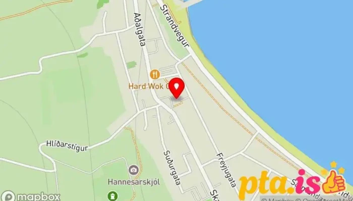 kort yfir Gamla Pósthúsið Gistiheimili, Holiday apartment rental í Sauðárkrókur