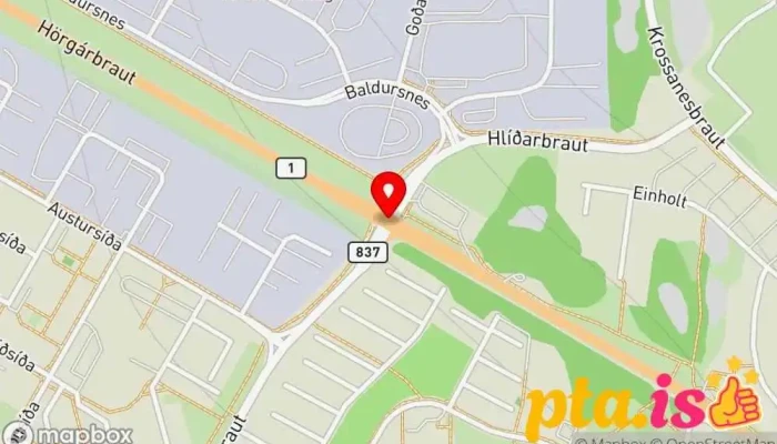 Glerarhverfi Kort - Akureyri