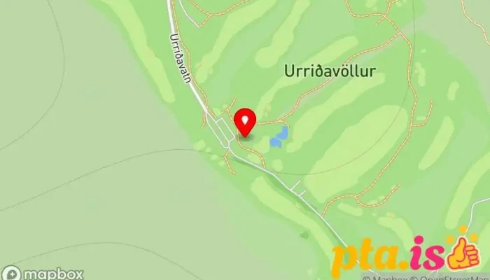 kort yfir Golfklúbburinn Oddur Golfklúbbur í Urridavollur