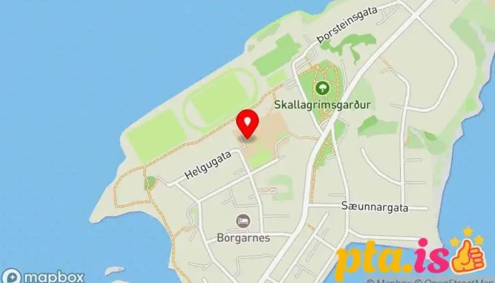 kort yfir Grunnskólinn í Borgarnesi Skóli í Borgarnes