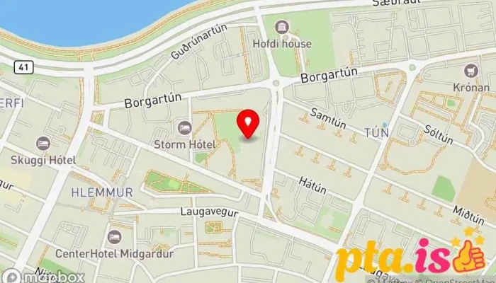 kort yfir Guide to Iceland Ferðaskrifstofa í Reykjavík