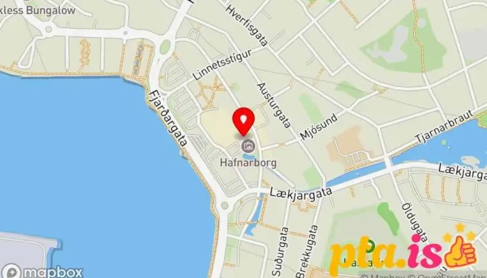 kort yfir Hafnarborg Listasafn, Ferðamannastaður í Hafnarfjörður