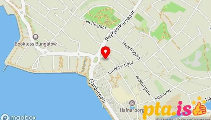 kort yfir Hafnarfjarðarbær Ráðhús í Hafnarfjörður