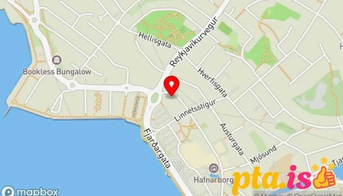 kort yfir Hafnarfjörður upplýsingamiðstöð ferðamanna Upplýsingamiðstöð ferðamanna í Hafnarfjörður