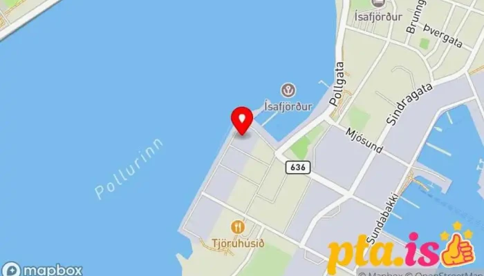 kort yfir Hafnir Ísafjarðarbæjar Hafnaryfirvöld í Ísafjörður
