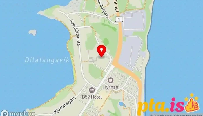 kort yfir Heilsugæslustöðin í Borgarnesi Heilsugæslustöð í Borgarnes