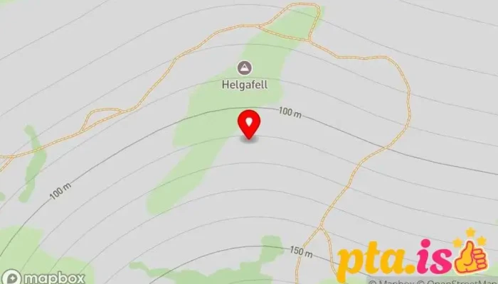 kort yfir Helgafell Fjallstoppur í 