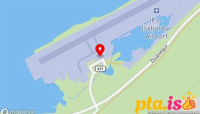 Hertz Car Rental -    Isafjordur Airport Kort - Ísafjörður