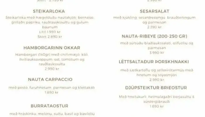 Hja Hollu Matsedill - Grindavík