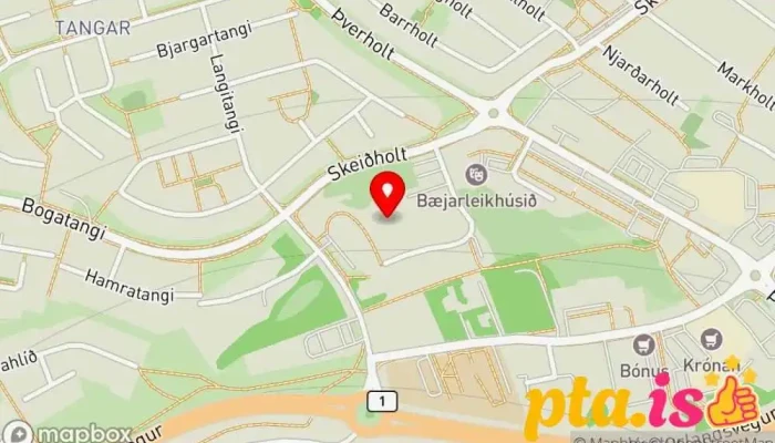 kort yfir Hlíð Leikskóli í Mosfellsbær