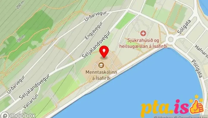 kort yfir Hótel Edda Ísafjörður Hótel í Ísafjörður