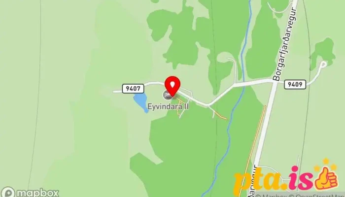 kort yfir Hótel Eyvindará Hótel í Egilsstaðir