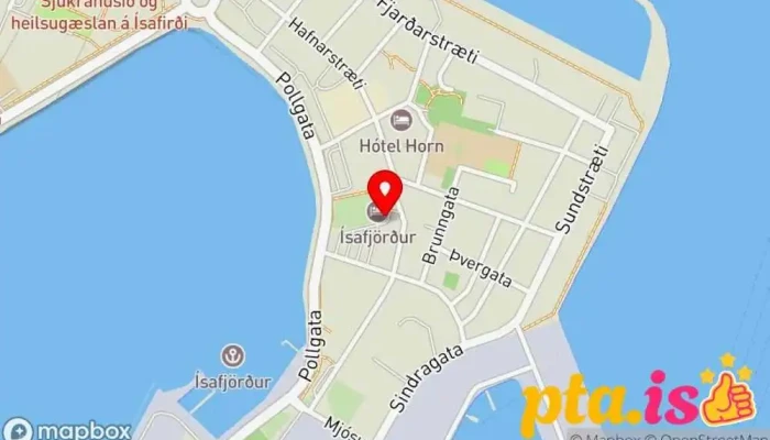 kort yfir Hótel Ísafjörður Torg Hótel í Ísafjörður