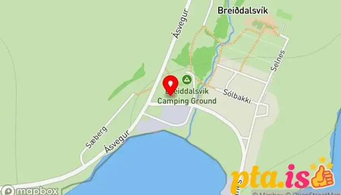 kort yfir Hotel Post Hótel í Breiðdalsvík