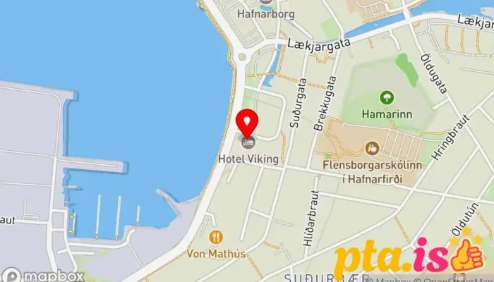 kort yfir Hótel Víking Hótel í Hafnarfjörður