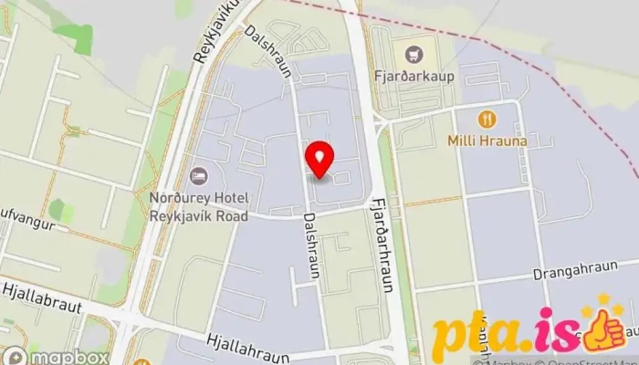 kort yfir HRESS Líkamsræktarstöð í Hafnarfjörður