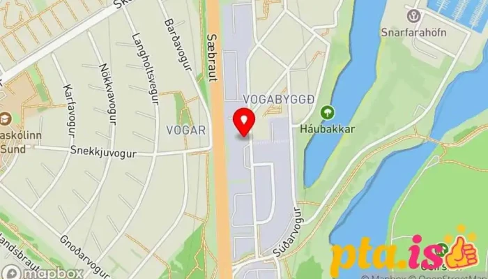 kort yfir Hreyfiland Líkamsræktarstöð í Reykjavík