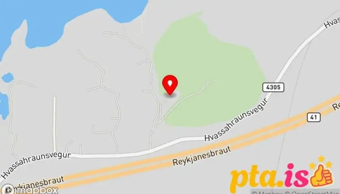 kort yfir Hvassahraun II Vogar Bóndabær í Grindavík