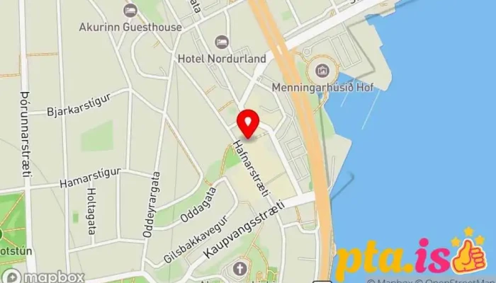 kort yfir Ice Apartments Akureyri Hótel í Akureyri