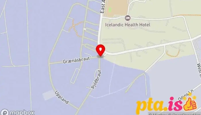 kort yfir Icelandic coast gaurd Herstöð í Grænásbraut