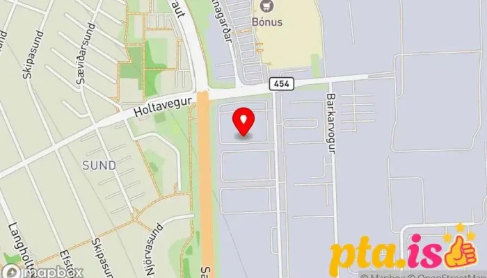 kort yfir Innanlands Ferðaskrifstofa í Reykjavík