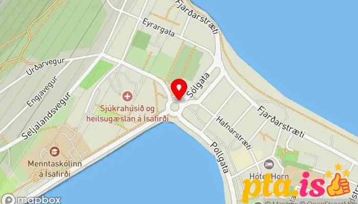 kort yfir Ísafjörður  í Ísafjörður