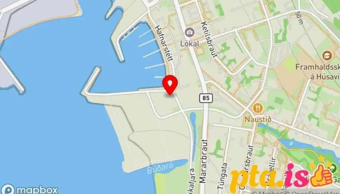 kort yfir Ísfell verslun - Húsavík Fataverslun í Húsavík